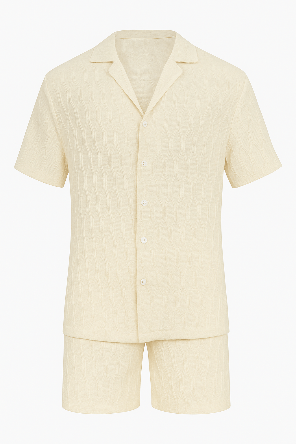 Old Money Jacquard Knit Casual Shirt Set - We Are Old Money 9061878667E2494A9F4ADE65DAF1DC9E