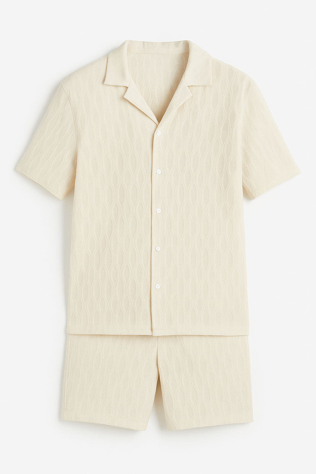 Old Money Jacquard Knit Casual Shirt Set - We Are Old Money 9061878667E2494A9F4ADE65DAF1DC9E
