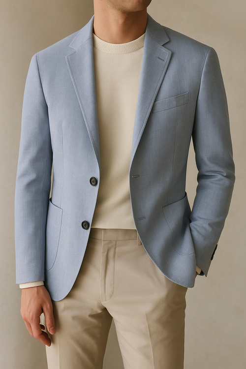Azure Breeze Lightweight Sunroof Blazer