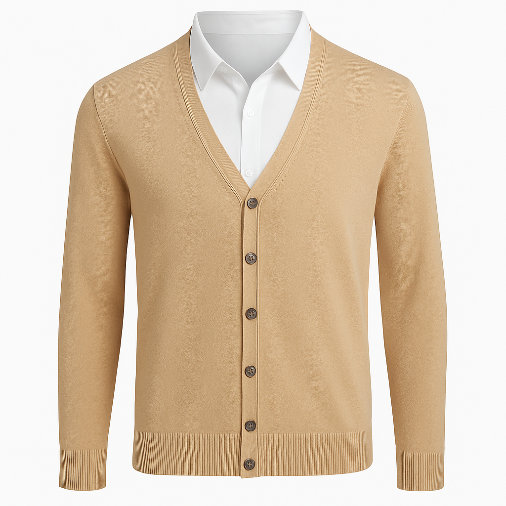 Heritage V-Neck Knit Cardigan for Men