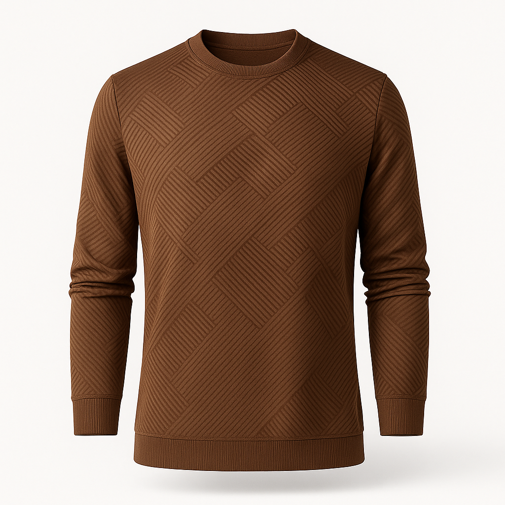 Men’s Round Neck Jacquard Sweater