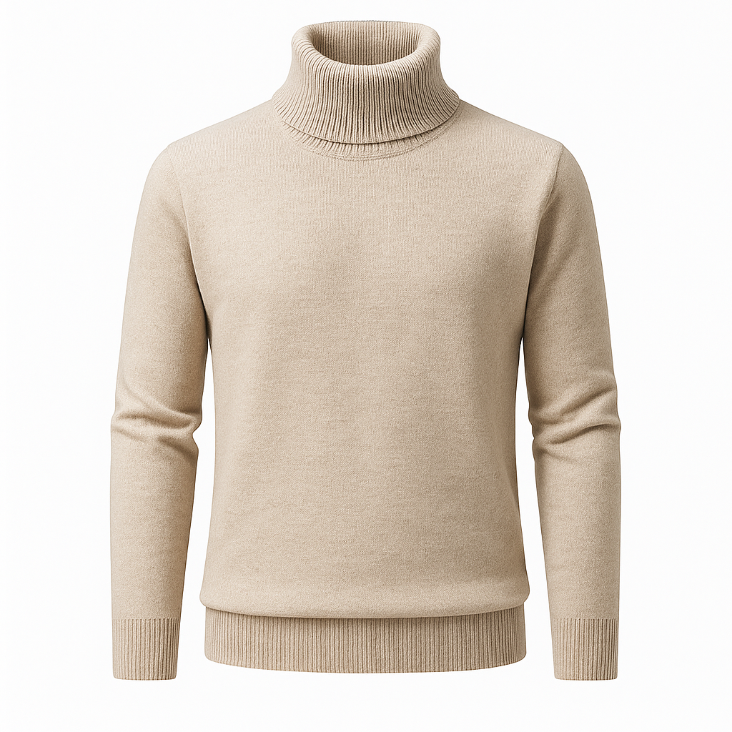 Heritage Knit Turtleneck Sweater – Solid Color