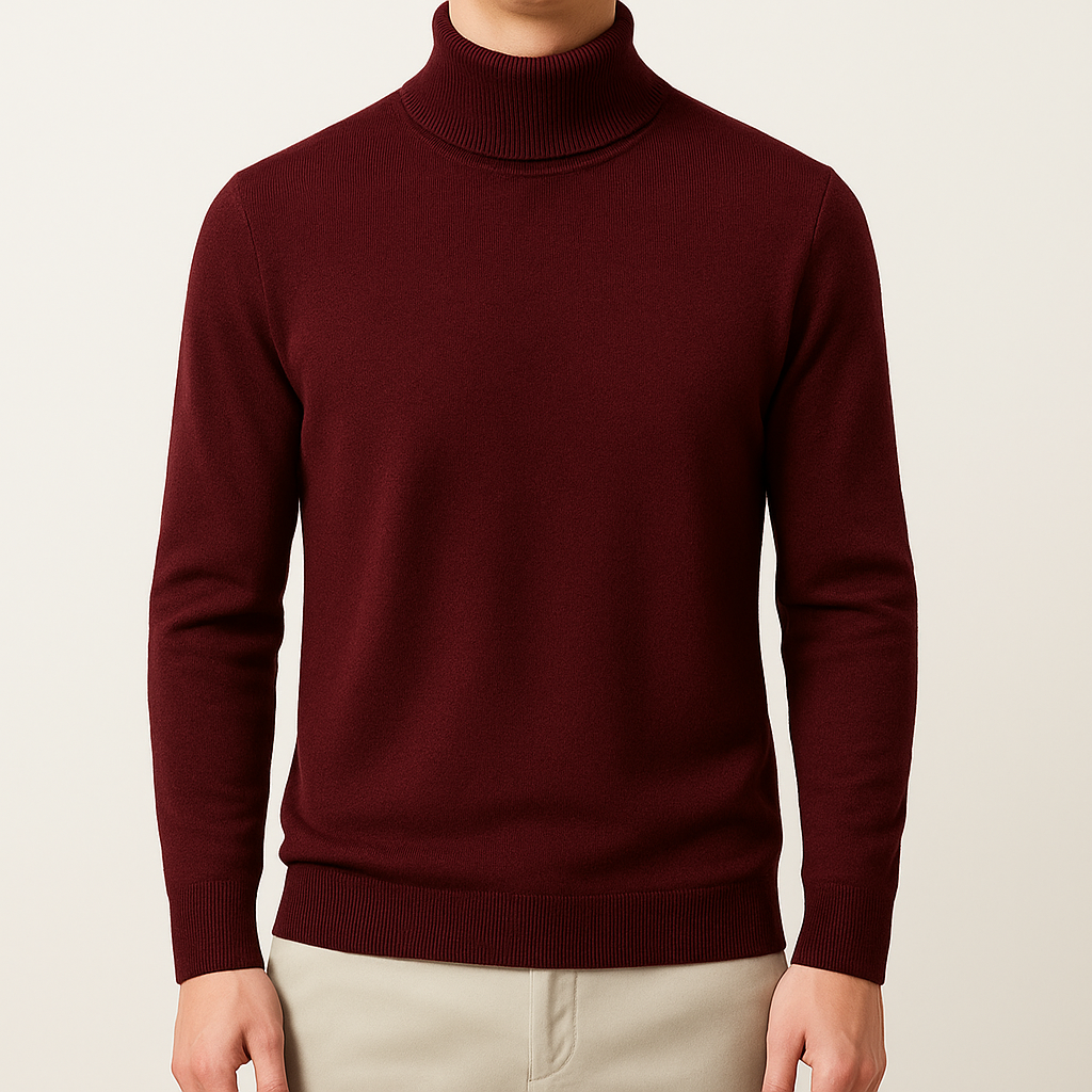 Men’s Classic Knit Turtleneck – Autumn/Winter Essential