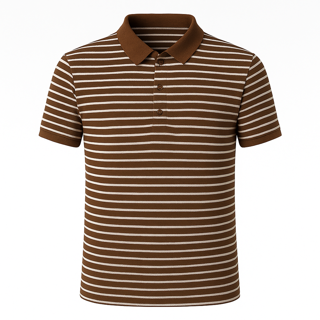 Classic Striped Polo – Business Casual