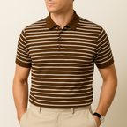 Classic Striped Polo – Business Casual