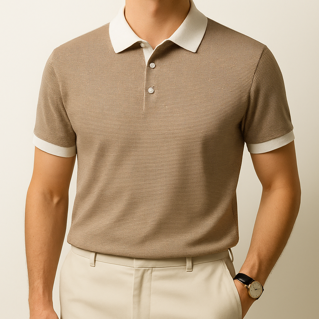 Classic Striped Polo – Business Casual