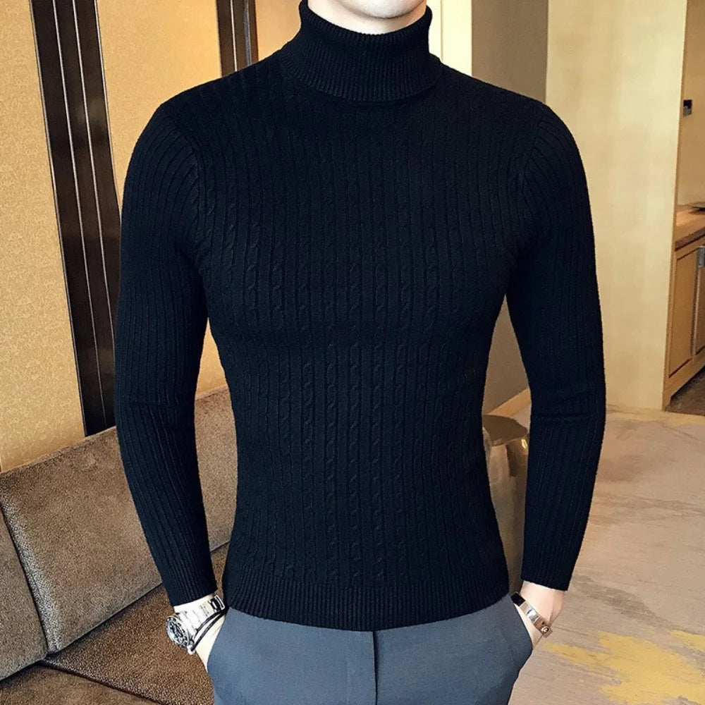 Sterling Cable-Knit Turtleneck