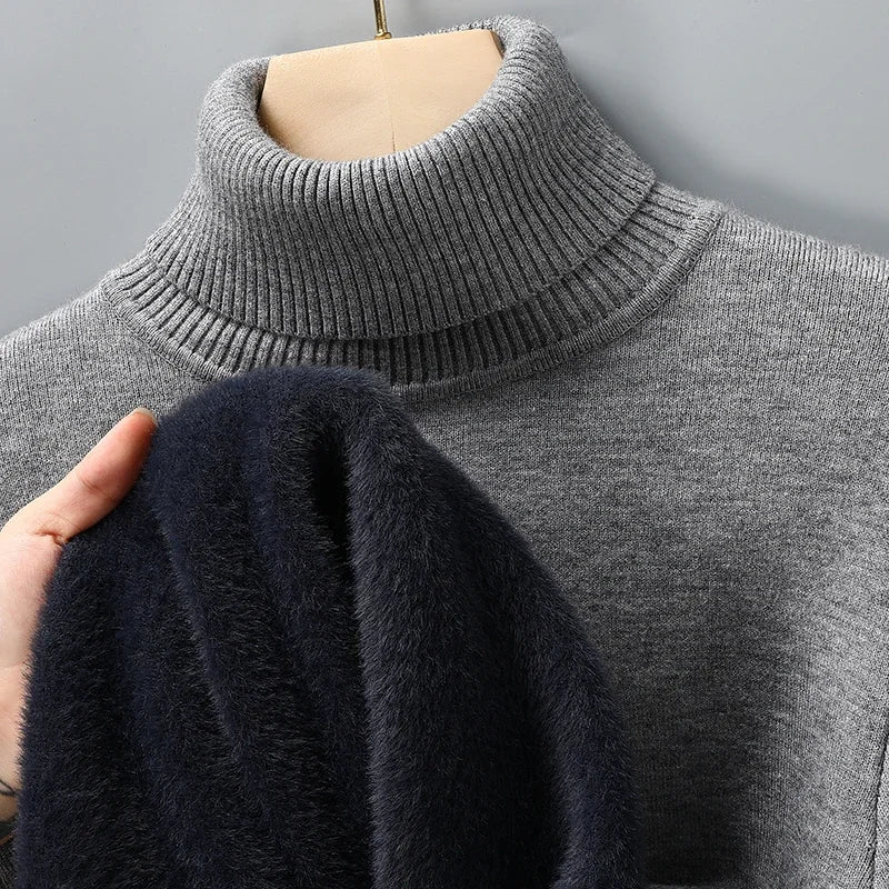 Heritage Knit Turtleneck Sweater – Solid Color