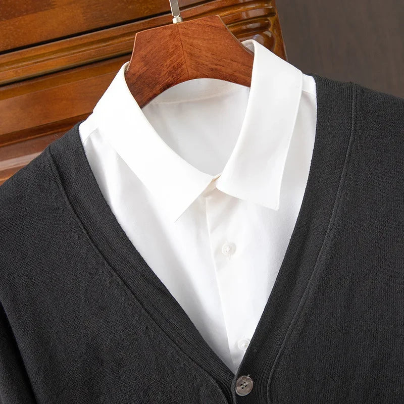 Heritage V-Neck Knit Cardigan for Men