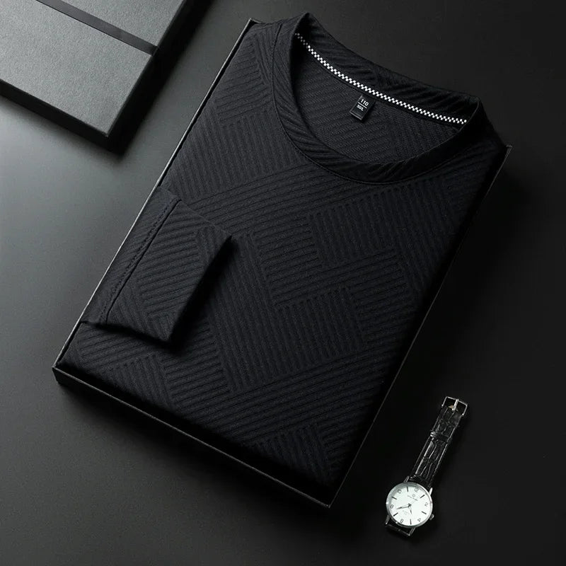 Men’s Round Neck Jacquard Sweater
