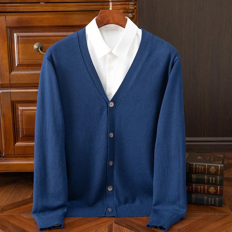 Heritage V-Neck Knit Cardigan for Men