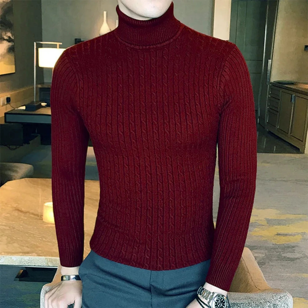 Sterling Cable-Knit Turtleneck