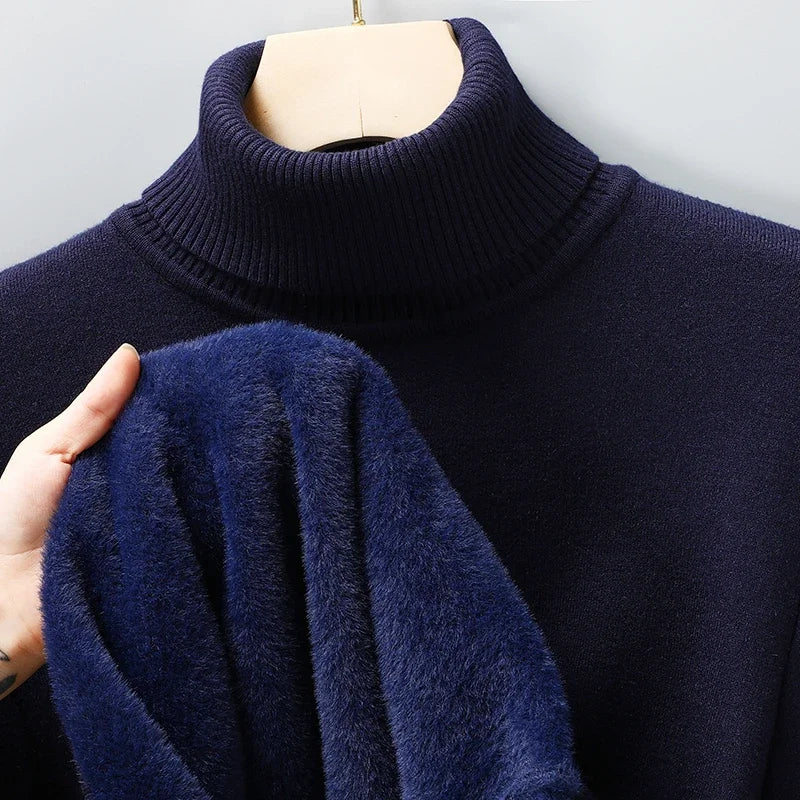 Heritage Knit Turtleneck Sweater – Solid Color