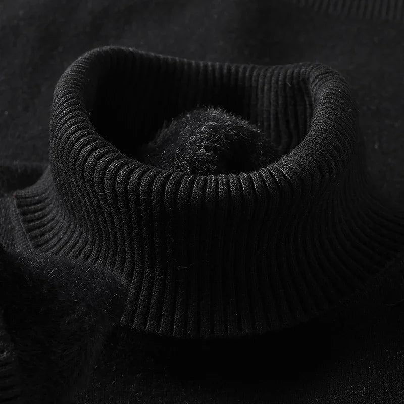 Heritage Knit Turtleneck Sweater – Solid Color