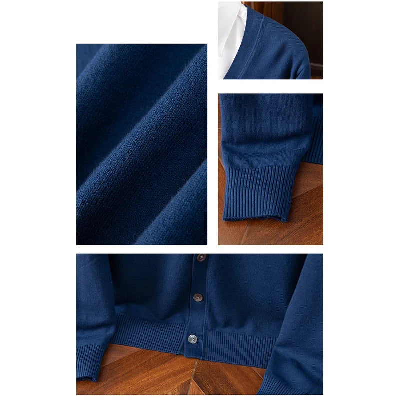 Heritage V-Neck Knit Cardigan for Men