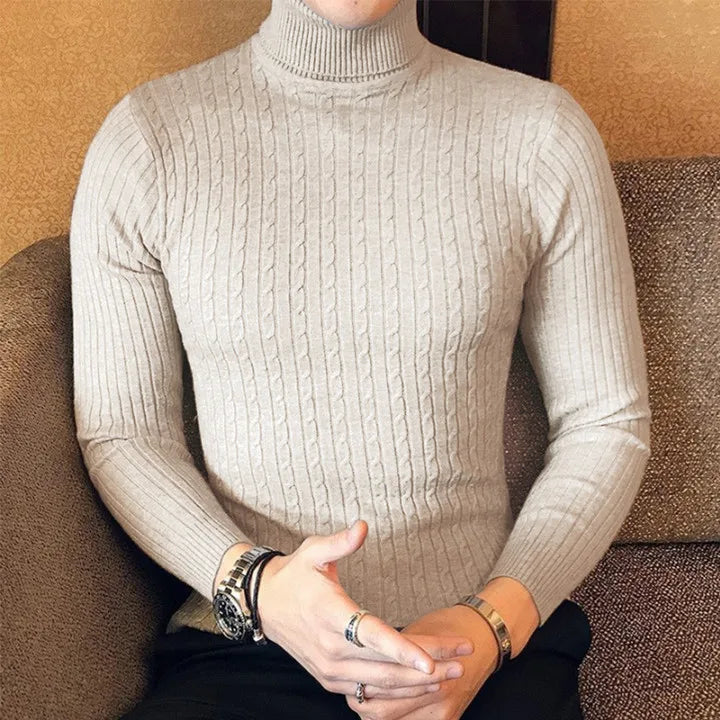 Sterling Cable-Knit Turtleneck