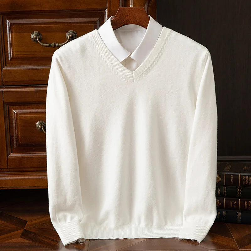 Heritage Cashmere V-Neck