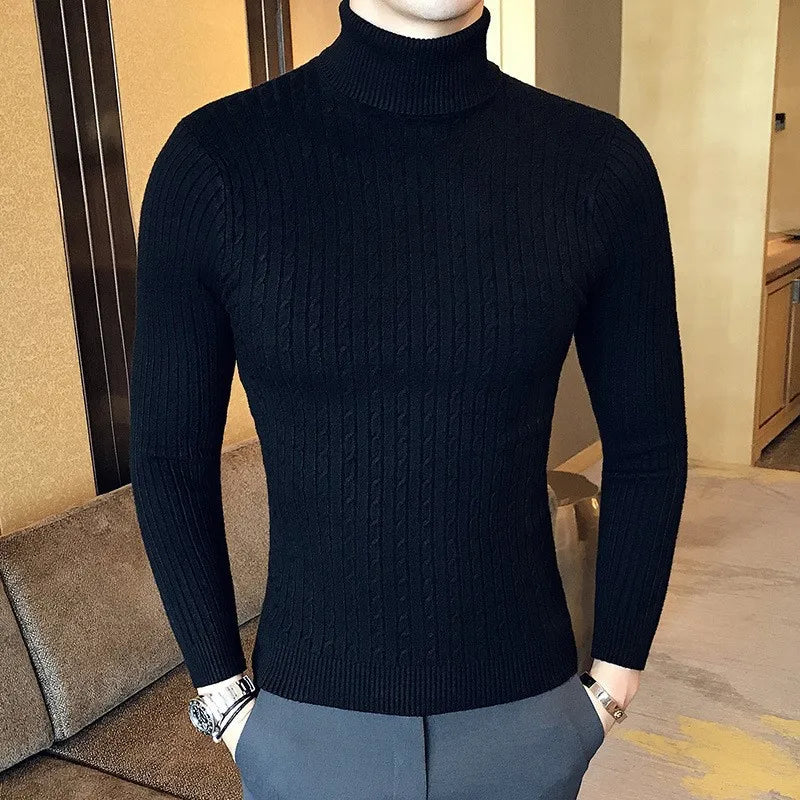 Sterling Cable-Knit Turtleneck