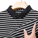 Classic Striped Polo – Business Casual