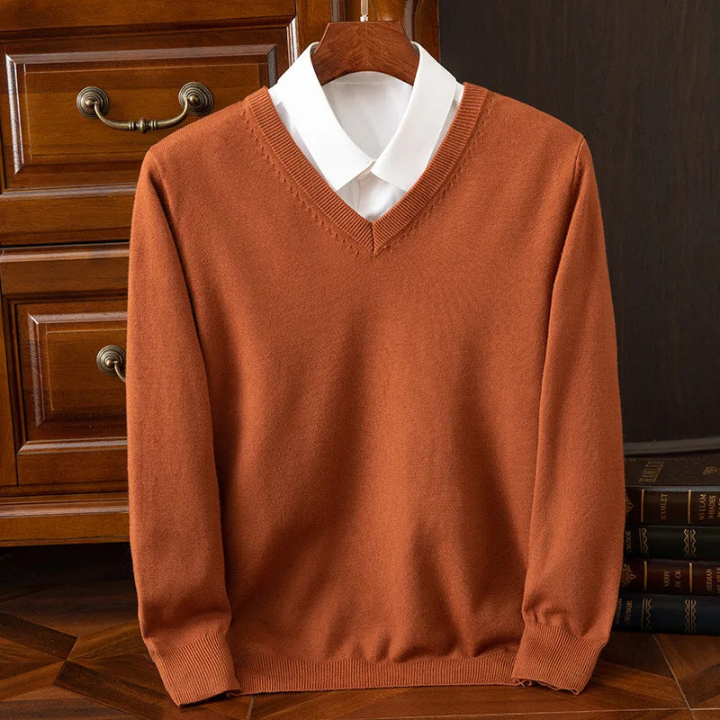 Heritage Cashmere V-Neck