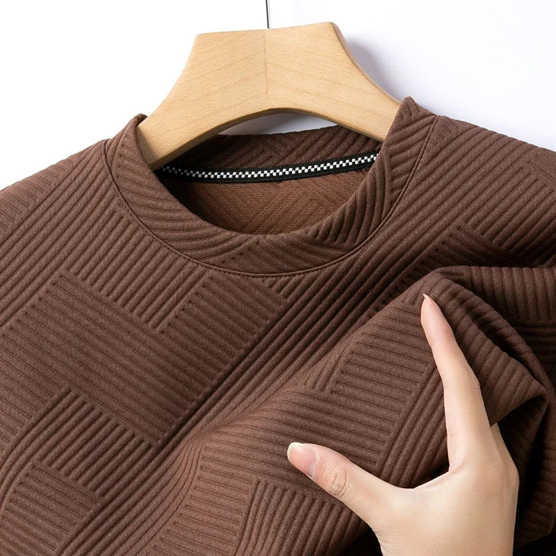 Men’s Round Neck Jacquard Sweater