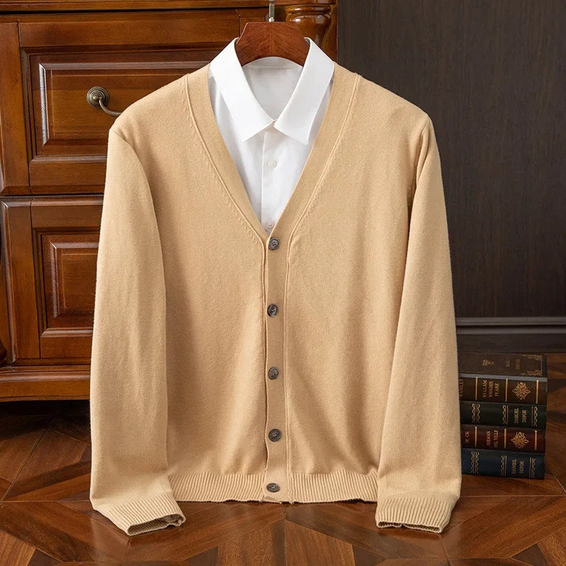 Heritage V-Neck Knit Cardigan for Men