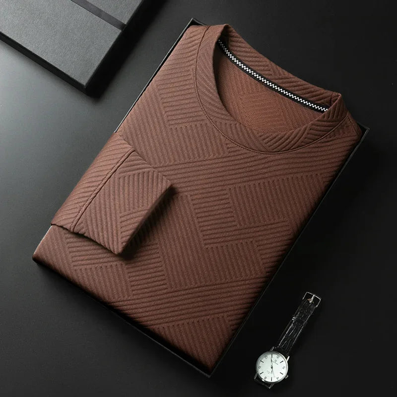 Men’s Round Neck Jacquard Sweater