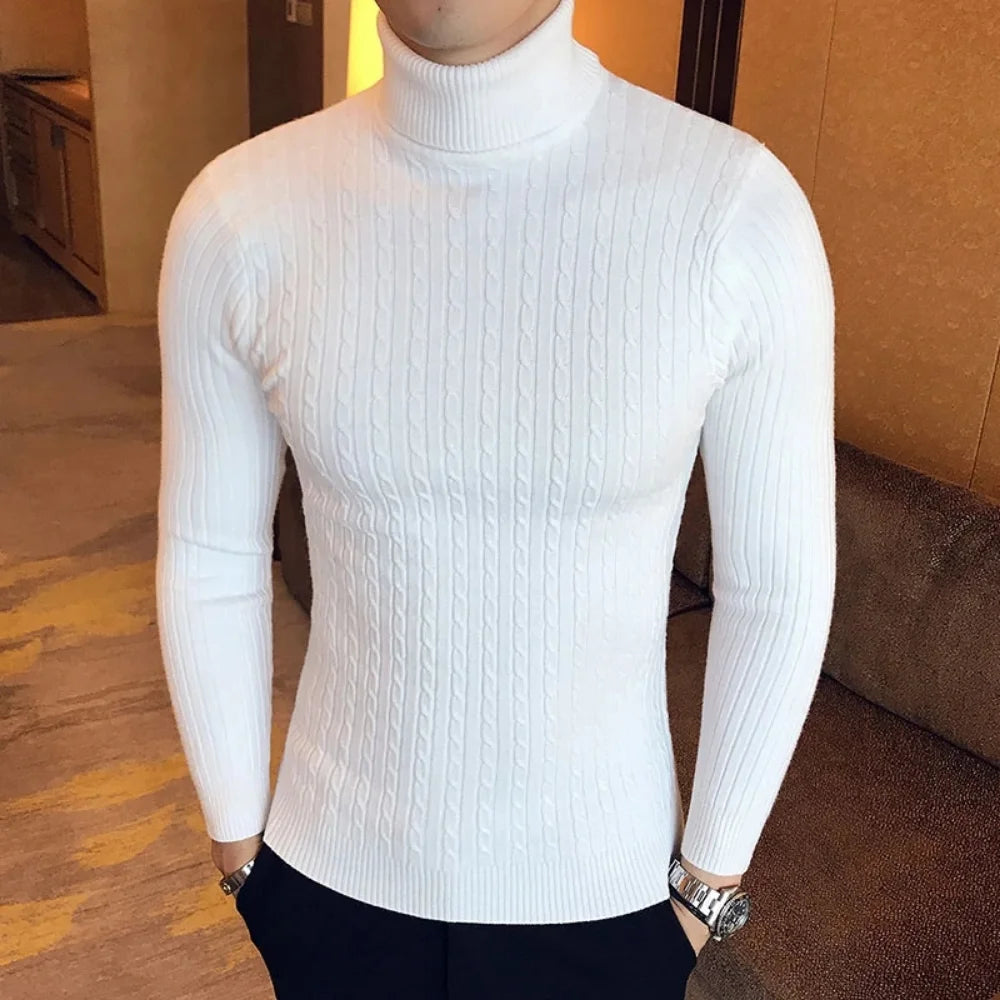Sterling Cable-Knit Turtleneck
