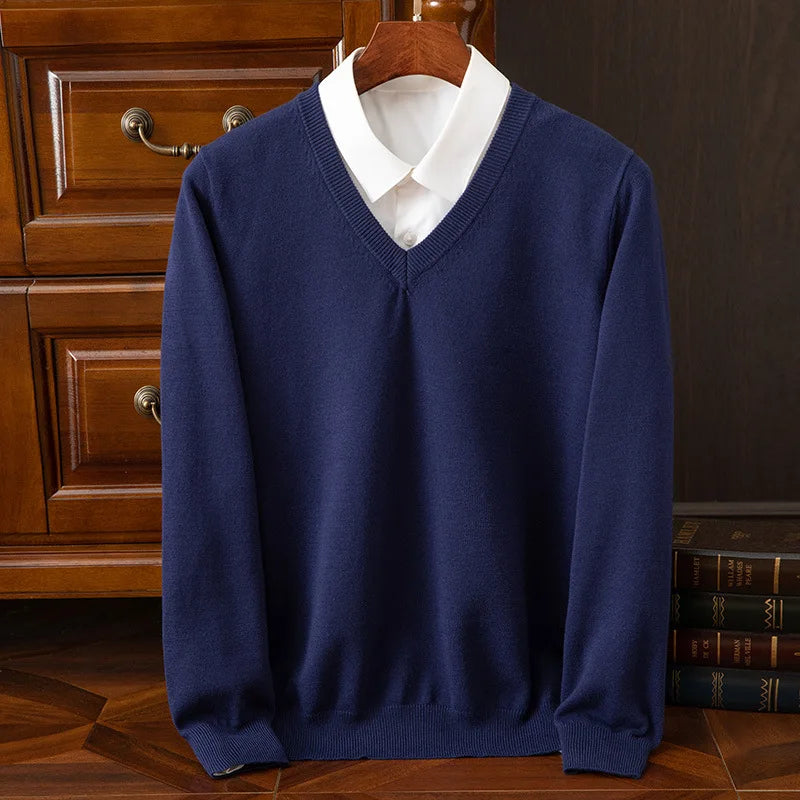 Heritage Cashmere V-Neck