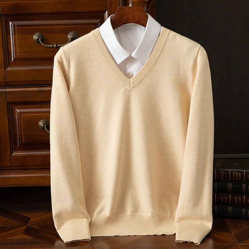 Heritage Cashmere V-Neck