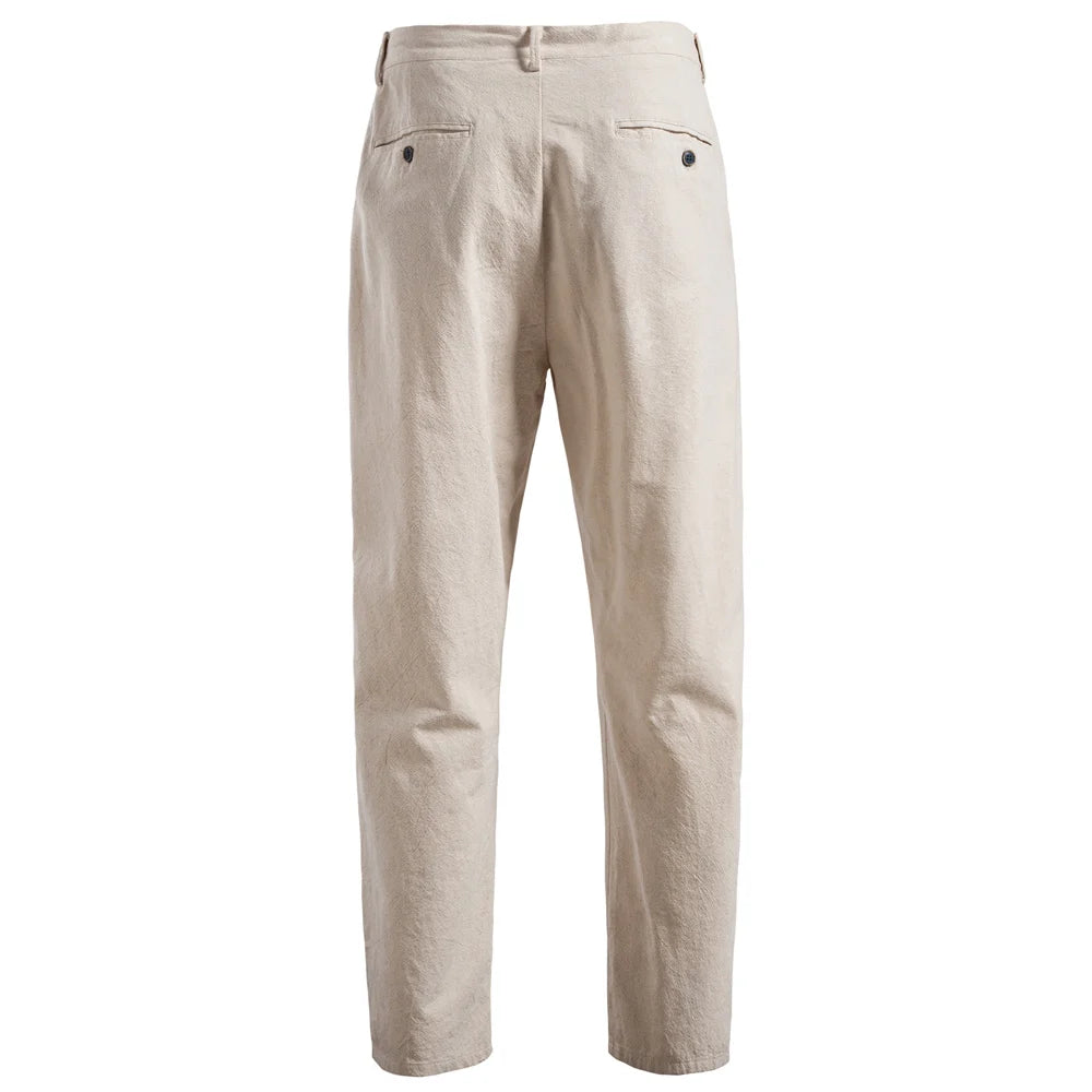 AIOPESON Casual Linen Men Trousers Solid Color  Men's Pants New Spring Autumn High Quality Lightweight Breathable Pants Men