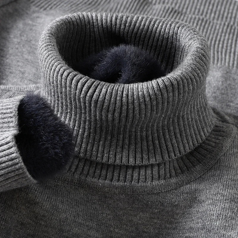Heritage Knit Turtleneck Sweater – Solid Color
