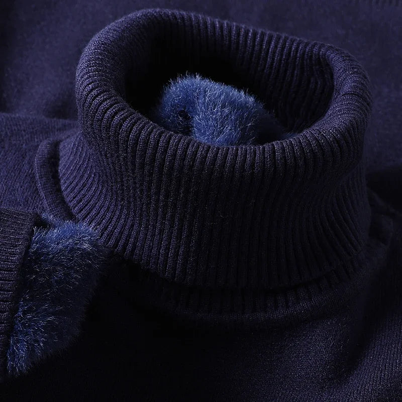 Heritage Knit Turtleneck Sweater – Solid Color