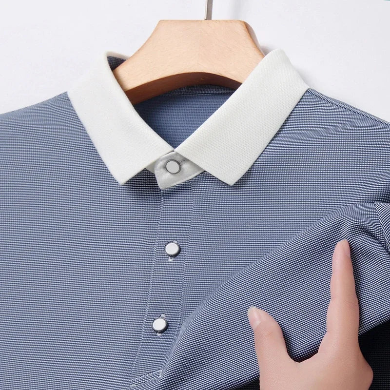 Classic Striped Polo – Business Casual