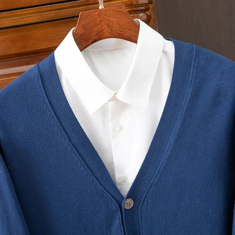 Heritage V-Neck Knit Cardigan for Men
