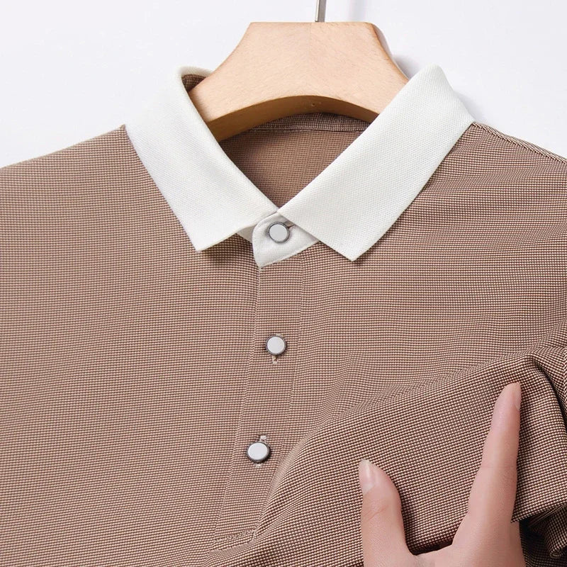Classic Striped Polo – Business Casual