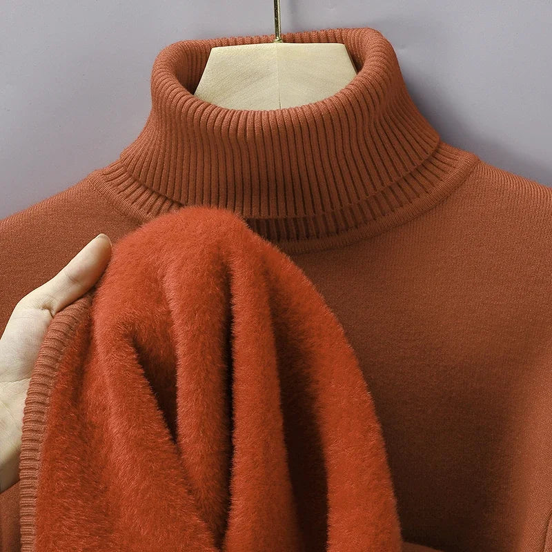 Heritage Knit Turtleneck Sweater – Solid Color
