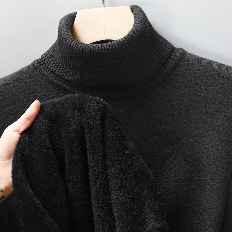 Heritage Knit Turtleneck Sweater – Solid Color