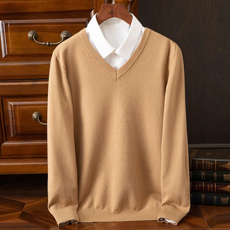 Heritage Cashmere V-Neck