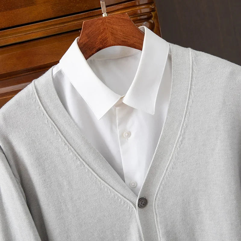 Heritage V-Neck Knit Cardigan for Men