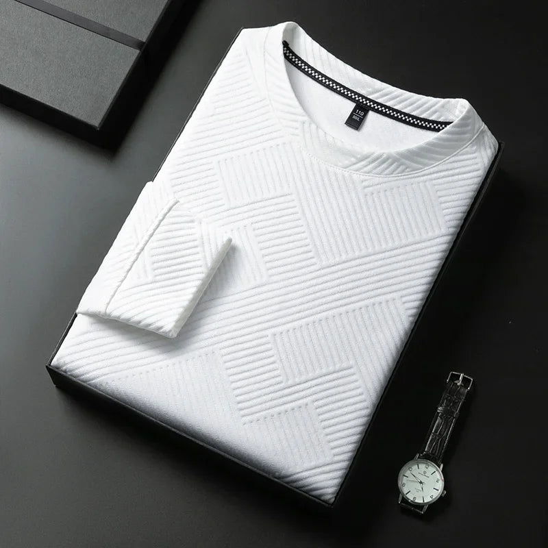 Men’s Round Neck Jacquard Sweater