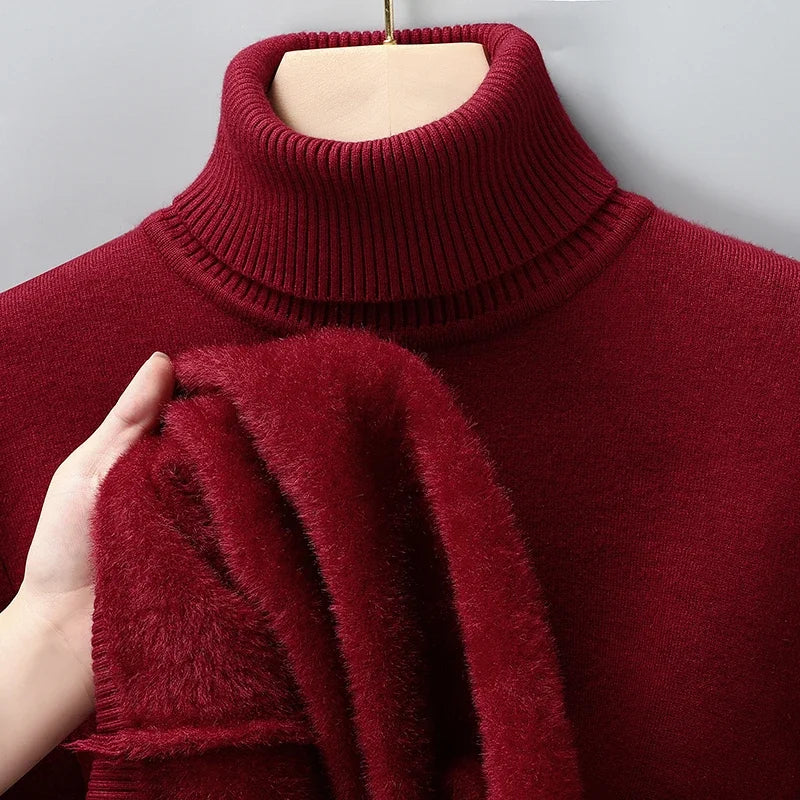 Heritage Knit Turtleneck Sweater – Solid Color