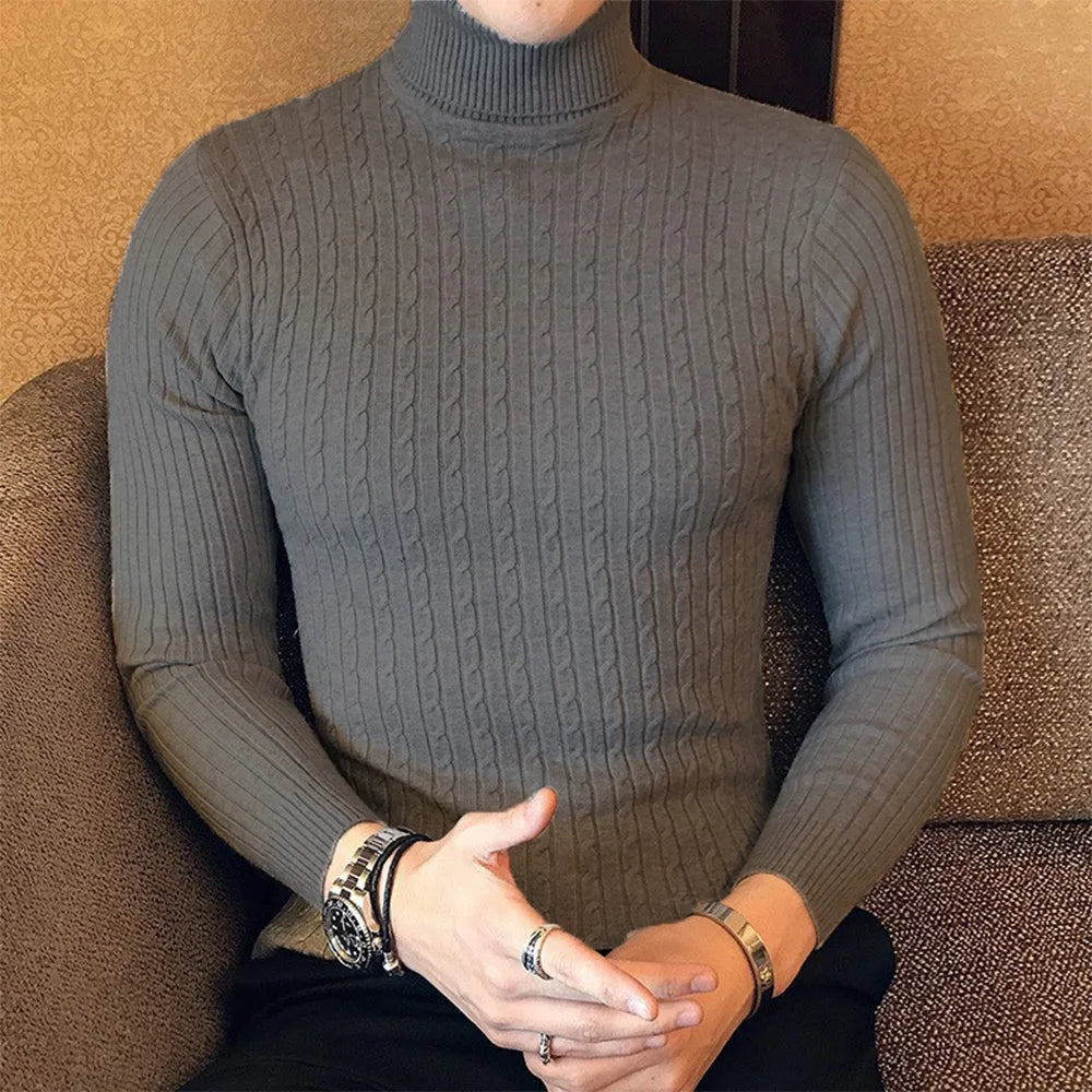 Sterling Cable-Knit Turtleneck