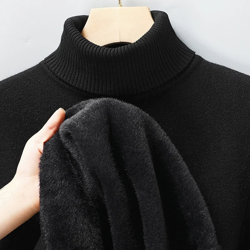 Heritage Knit Turtleneck Sweater – Solid Color