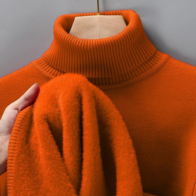 Heritage Knit Turtleneck Sweater – Solid Color