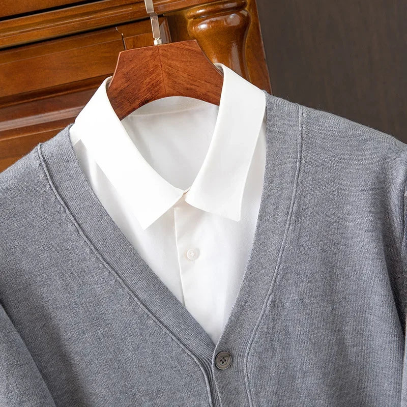 Heritage V-Neck Knit Cardigan for Men