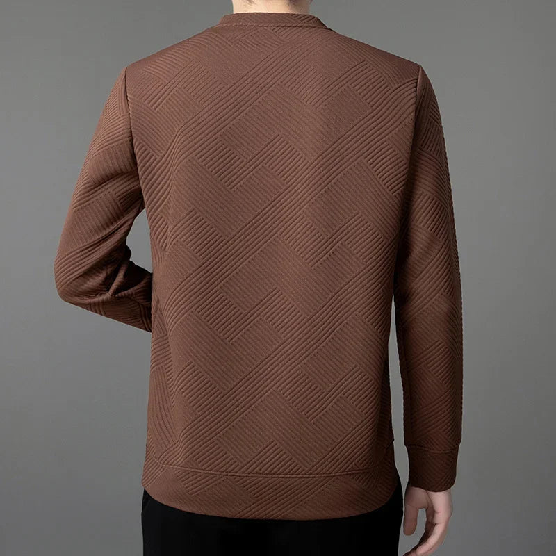 Men’s Round Neck Jacquard Sweater