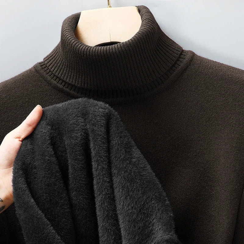 Heritage Knit Turtleneck Sweater – Solid Color