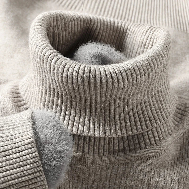 Heritage Knit Turtleneck Sweater – Solid Color