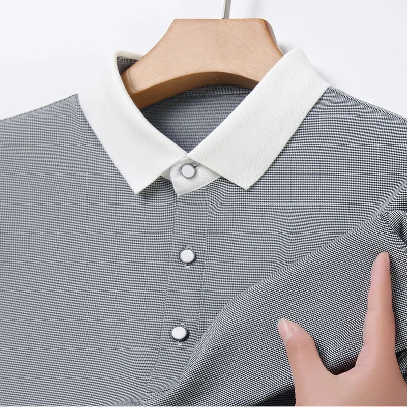 Classic Striped Polo – Business Casual